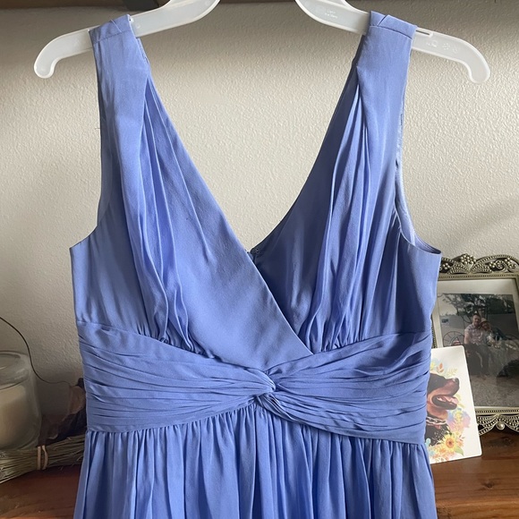 NWT Donna Morgan Lilac Silk Twist front gown - Picture 2 of 8